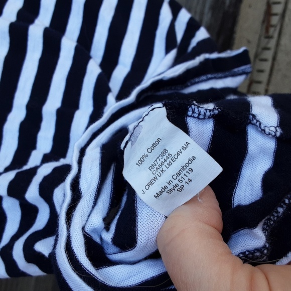 J. Crew Factory short sleeved blue & white striped t-shirt size XS - Picture 5 of 8